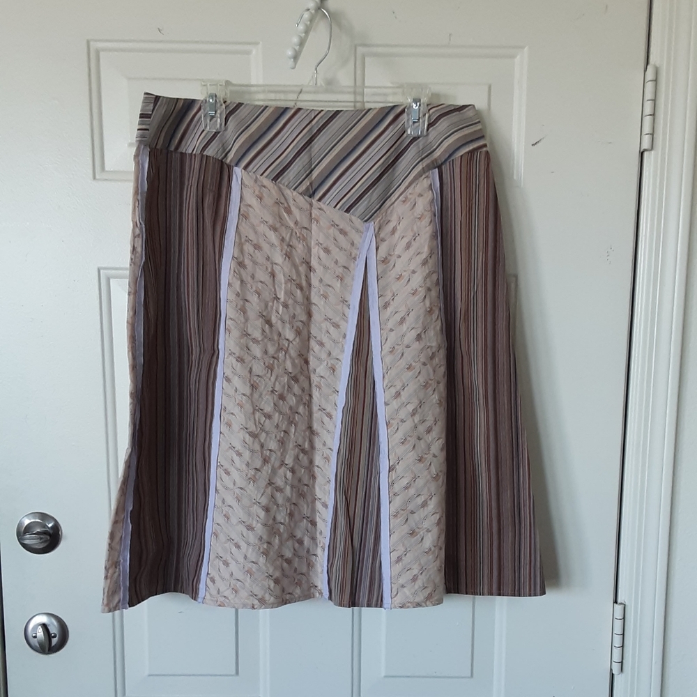 JJILL Striped A-Line Skirt 16